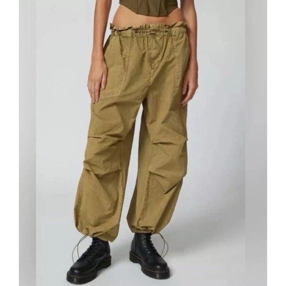 Urban Outfitters Olive Green Drawstring Cargo Joggers